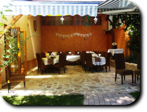 Vue de la terrasse du restaurant
